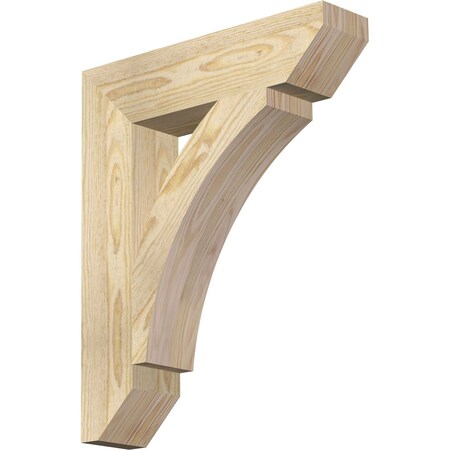 Ekena Millwork Thorton Slat Rough Sawn Bracket, Douglas Fir, 4"W x 18"D x 22"H BKT04X18X22THR06RDF